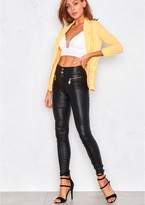 Thumbnail for your product : Missy Empire Dana Yellow Open Front Blazer