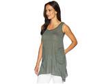 Thumbnail for your product : Allen Allen Scoop Neck Angled Tunic