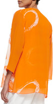 Thumbnail for your product : Caroline Rose Orange Swirl Draped Jacket, Plus Size