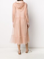 Thumbnail for your product : RED Valentino Mesh Detail Hooded Dress
