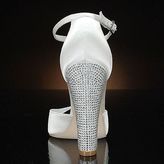 Thumbnail for your product : Badgley Mischka Wynter WHITE Heels Crystals Jeweled Wedding Bridal Sparkles NEW