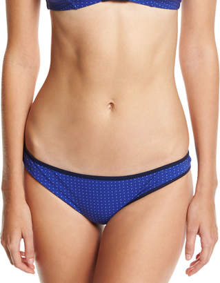 Diane von Furstenberg Classic Dotted Bikini Swim Bikini Bottom, Blue