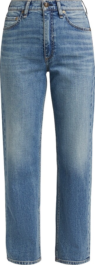 Rag & Bone Women's Harlow Mid-Rise Straight Ankle Jeans - Orian - Size 24