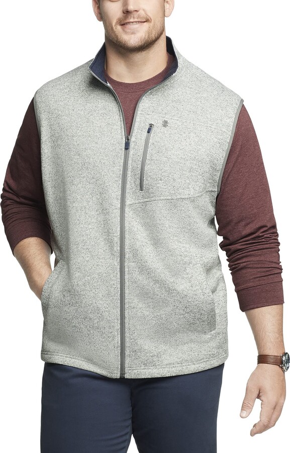 IZOD Mens Big and Tall Premium Essentials Spectator Fleece Vest 