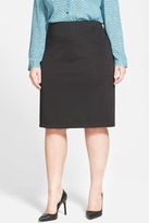 Thumbnail for your product : Vince Camuto Back Zip Pencil Skirt (Plus Size)