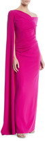 Thumbnail for your product : Talbot Runhof Rosedale One-Shoulder Draped Evening Gown w/ Draped Sleeve