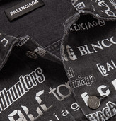 Thumbnail for your product : Balenciaga Logo-Print Denim Jacket