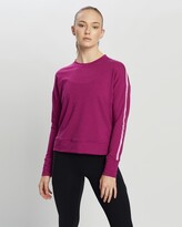 Thumbnail for your product : Under Armour Women's Pink Crew Necks - UA Rival Terry Taped Crew - Size M at The Iconic