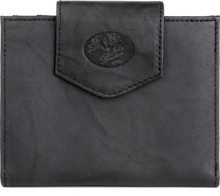Julia Buxton Women’s Heiress Cardex Leather, Black