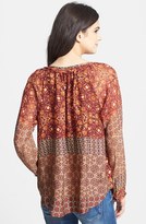 Thumbnail for your product : Gypsy 05 Tile Print Silk Peasant Blouse