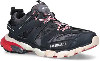 Balenciaga Track Leather And Mesh Sneakers in Black for