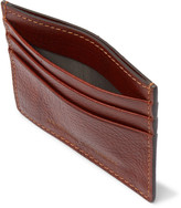 Thumbnail for your product : Brunello Cucinelli Burnished Full-Grain Leather Cardholder