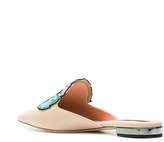 Thumbnail for your product : Rochas beaded logo mules
