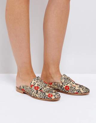 Free People Brocade Loafer With Embroidery And Sequin Detail