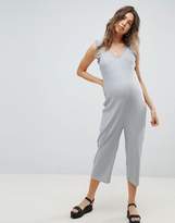 Thumbnail for your product : Supermom Maternity Sleeveless Ribbed Jumpsuit With Frill Detail