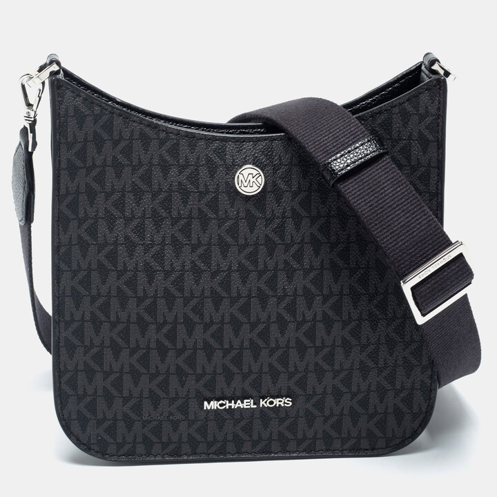 Michael Kors Black Signature Coated Canvas Briley Messenger Bag ShopStyle