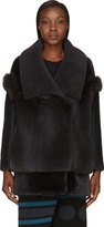 Thumbnail for your product : Burberry Grey Shearling & Fox Fur Coat