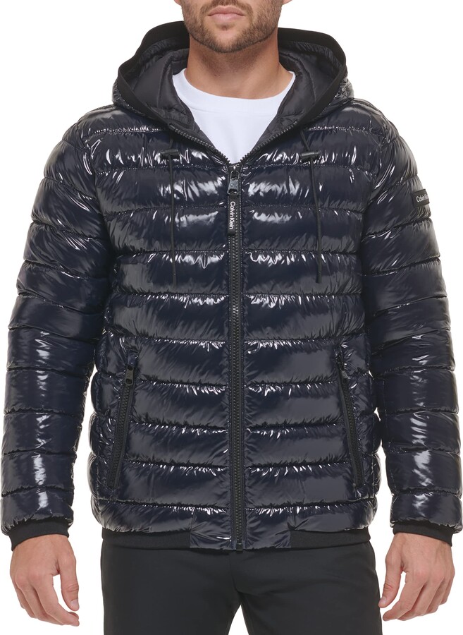 Calvin Klein Men's Hooded Super Shine Puffer Jacket - ShopStyle