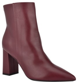 nine west red booties
