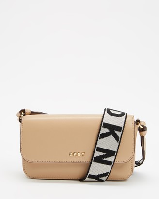 DKNY Women's Nude Leather bags - Winonna Flap Crossbody Bag - Size One Size at The Iconic