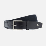 Thumbnail for your product : Lacoste Belt in stretch canvas and cowhide leather.