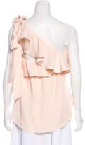Thumbnail for your product : Rebecca Vallance Crepe One-Shoulder Blouse w/ Tags