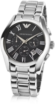 Thumbnail for your product : Emporio Armani Men's Black Dial Stainless Steel Chrono Watch