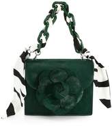 Thumbnail for your product : Oscar de la Renta Baby Tro Calf Hair & Silk Top Handle Bag