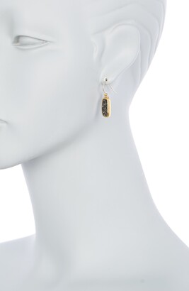 Gurhan Sterling Silver & 24K Yellow Gold Plated Mystere Rectangle Drop Earrings