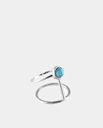 Wanderlust + Co Sigma XL Silver & Turquoise Ring