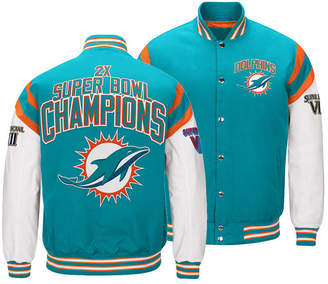 Authentic Nfl Apparel Men Miami Dolphins Home Team Varsity Jacket
