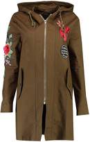 Thumbnail for your product : boohoo Petite Sally Oversized Badge Parka
