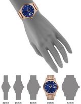 Thumbnail for your product : Marc by Marc Jacobs Henry Slim Rose Goldtone Stainless Steel Bracelet Watch/Dark Blue