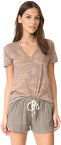 Thumbnail for your product : Monrow Oversized V Neck Camo Tee