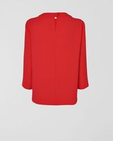 Thumbnail for your product : Jaeger Ruched Neck Crepe Top