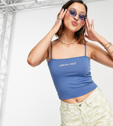 Thumbnail for your product : Santa Cruz Square neck cami crop top in washed navy co-ord