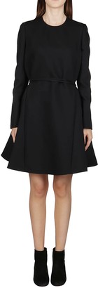 Valentino Black Virgin Wool Blend Dress