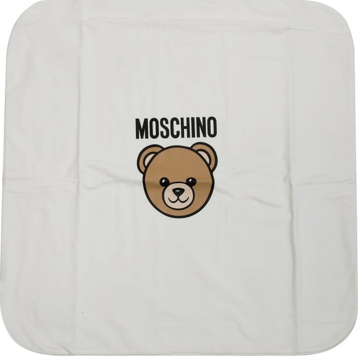 MOSCHINO BAMBINO Teddy Bear-Print Square Blanket
