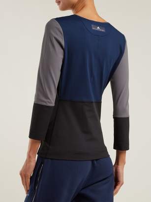 adidas by Stella McCartney Yoga Comfort Long Sleeved Top - Womens - Navy Multi