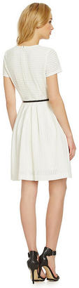 Calvin Klein Petite Textured Eyelet Fit-and-Flare Dress