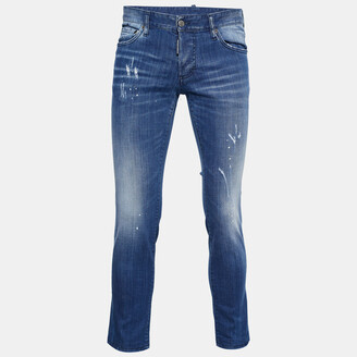 DSQUARED2 Indigo Distressed Denim Slim Fit Jeans M