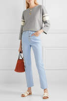 Thumbnail for your product : La Ligne Varsity Striped Cotton-jersey Sweatshirt - Gray