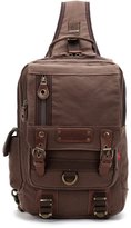 Thumbnail for your product : Tibes Canvas Chest Pack Crossbody Bag Canvas Shoulder Bag Chest Bag for Men/Women