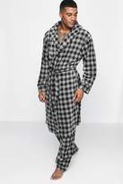 Thumbnail for your product : boohoo Checked Matching Robe and Pant Set