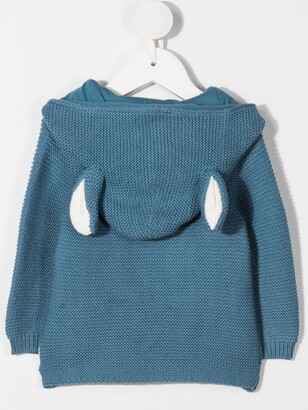 Stella McCartney Kids Bunny-Hood Knitted Cardigan
