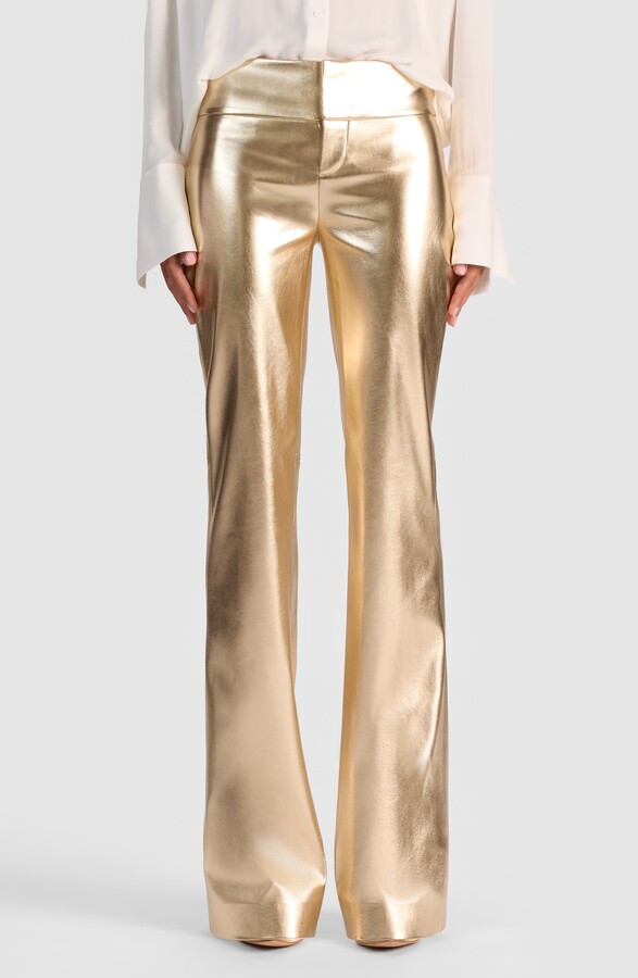 Alice + Olivia Metallic Faux Leather Pants