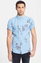 Thumbnail for your product : Obey 'Patton' Short Sleeve Floral Print Woven Shirt