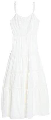 Joie Lace-Trimmed Tiered Silk-Georgette Maxi Dress