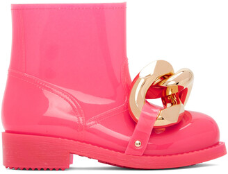 J.W.Anderson Pink Chain Ankle Boots