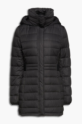 DKNY Quilted shell hooded down coat
